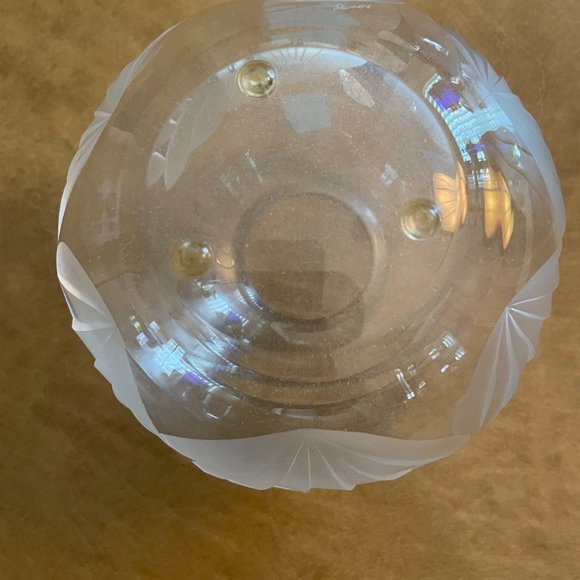 Signed Lenox etched Fanlight Handcrafted full lead crystal bowl - Picture 10 of 12